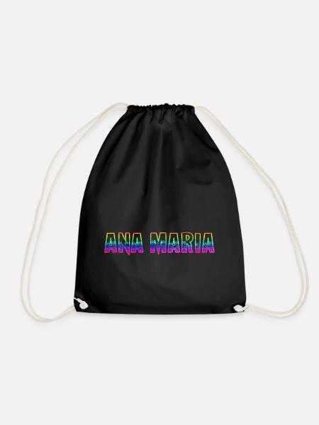 ana maria rs regenbogen - Turnbeutel - Schwarz