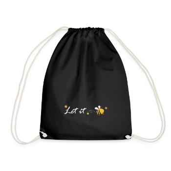 Let it Be Bee Biene - Turnbeutel - Schwarz - Vorne