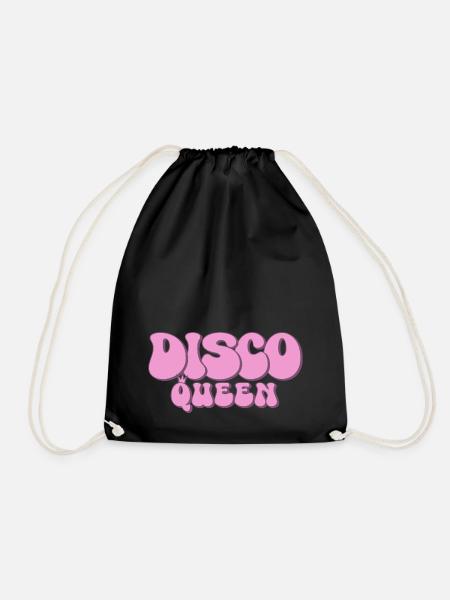 Disco Queen 70er Jahre Party groovy 70s Discoqueen - Turnbeutel - Schwarz