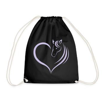 L'amour de cheval - Sac de sport léger - noir - Devant
