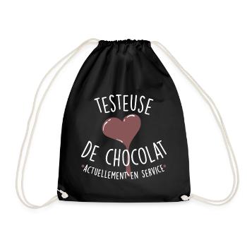 Testeuse de chocolat - Sac de sport léger - noir - Devant