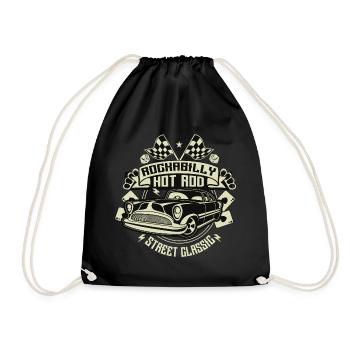 Rockabilly Hotrod. Retro Vintage Fifties Sixties - Turnbeutel - Schwarz - Vorne