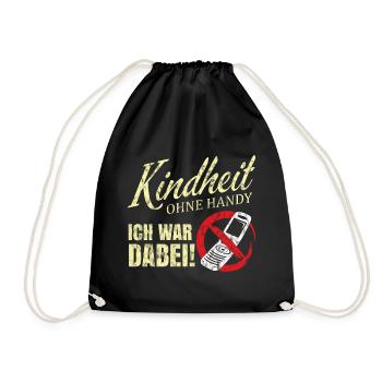 Kindheit ohne Handy - Turnbeutel - Schwarz - Vorne