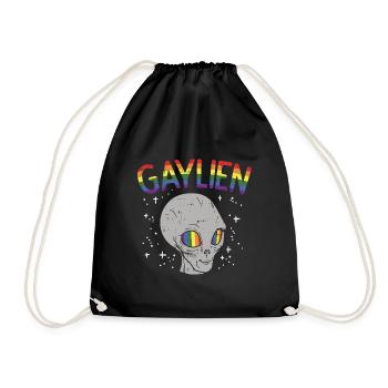 GAYS: Gay Alien - Turnbeutel - Schwarz - Vorne