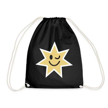 Sourire petite étoile - Design de Noël - Sac de sport léger - noir - Devant