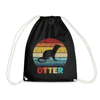 Otter - Turnbeutel - Schwarz - Vorne