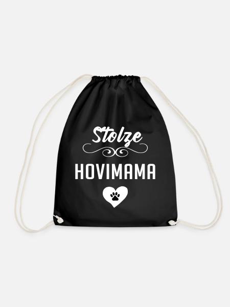stolze Hovimama Hovawartbesitzerin Hovawart Hund - Turnbeutel - Schwarz