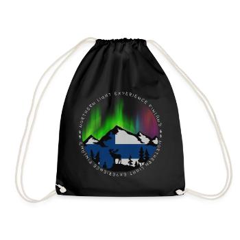 Northern Lights Experience Design - Drawstring Bag - black - Front