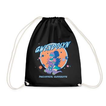 Rick And Morty Gwendolyn Mechanical Surrogate - Drawstring Bag - black - Front
