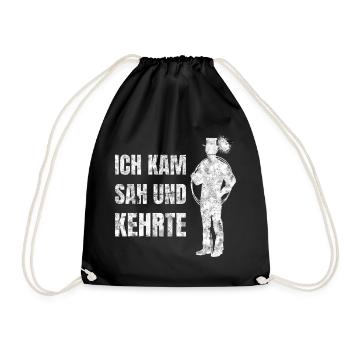Ich Kam Sah Und Kehrte Kaminfeger Schornsteinfeger - Turnbeutel - Schwarz - Vorne