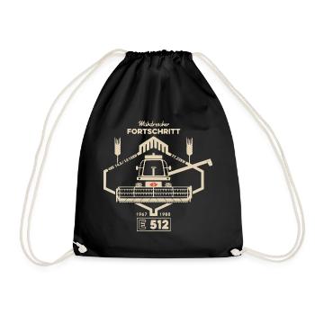 FORTSCHRITT Mähdrescher E 512 DDR ostalgie LPG - Turnbeutel - Schwarz - Vorne