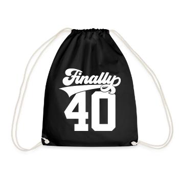40E ANNIVERSAIRE FINALLY 40 ENFIN 40 - Sac de sport léger - noir - Devant