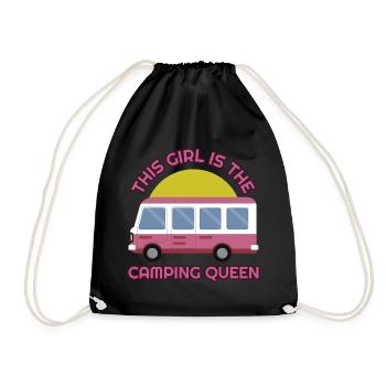 Cette fille est le camping-car Camping Queen - Sac de sport léger - noir - Devant