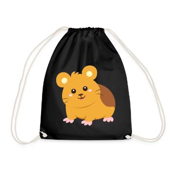 Hamster - Drawstring Bag - black - Front