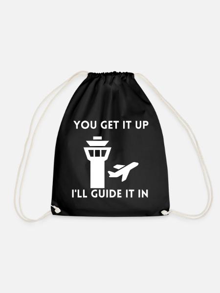 You get it up I'll Guide it in. - Drawstring Bag - black
