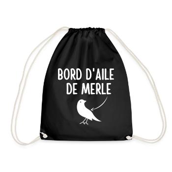 Merle, expression, bord d'aile de merle - Sac de sport léger - noir - Devant