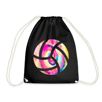 Volleyball Bunt - Turnbeutel - Schwarz - Vorne