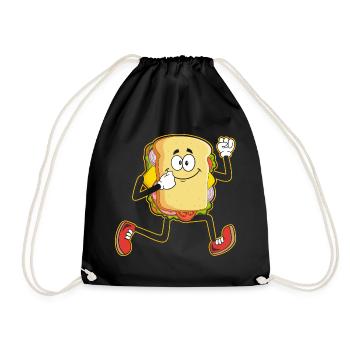 Sandwich Cardio Bodybuilding Fitness Treadmill - Drawstring Bag - black - Front
