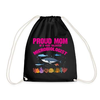 Fière Maman Microbiologie Biologie Biologiste Mer - Sac de sport léger - noir - Devant