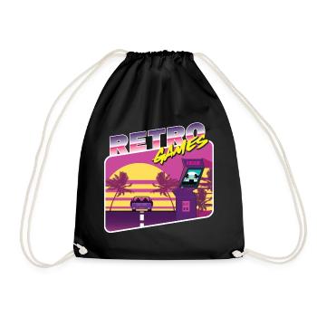 Retro Games - Turnbeutel - Schwarz - Vorne
