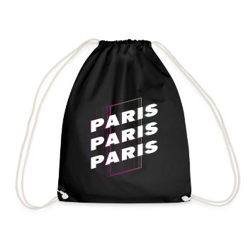 Paris France City Font Skyline Accueil - Sac de sport léger - noir - Devant