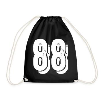 88 number jersey - Drawstring Bag - black - Front