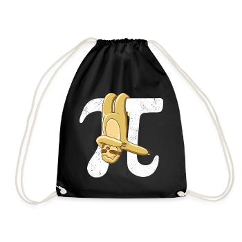 Math Sloth Pi - Drawstring Bag - black - Front