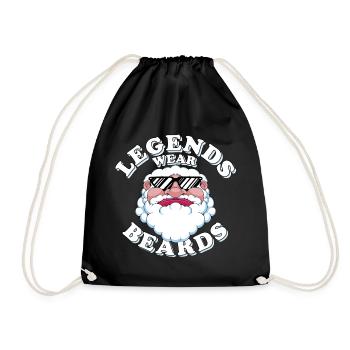 Legends wear beards - Drawstring Bag - black - Front