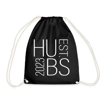 Hubs Est. 2023 Ehepaar Ehemann Hochzeit - Turnbeutel - Schwarz - Vorne