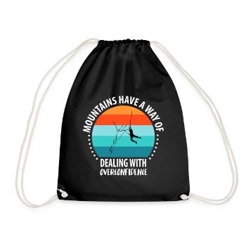 Vintage Bouldern Boulderer Klettern Kletterer - Turnbeutel - Schwarz - Vorne