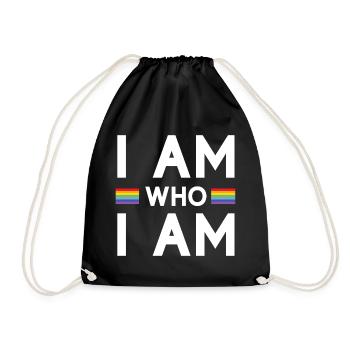 Mois de la fierté - Je suis qui je suis - LGBTQ+ - Sac de sport léger - noir - Devant