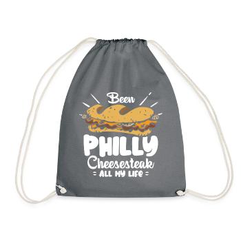 Philly Cheesesteak Sandwich - Turnbeutel - Grau - Vorne