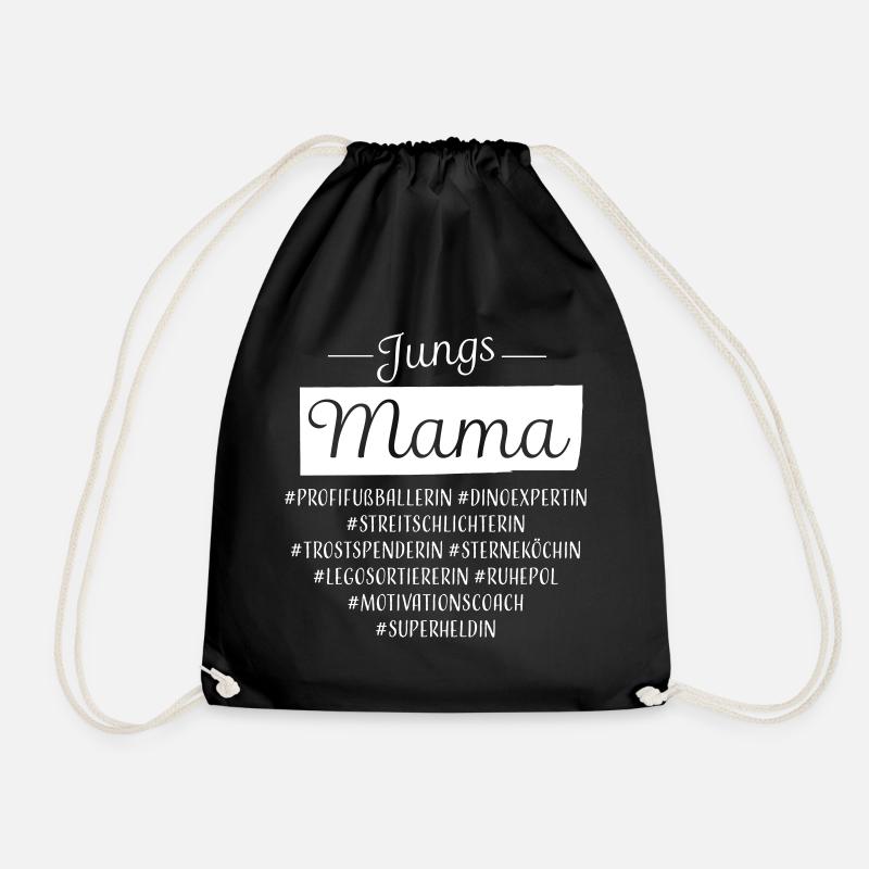 Jungs Mama Jungsmama Muttertag weiß - Turnbeutel - Schwarz