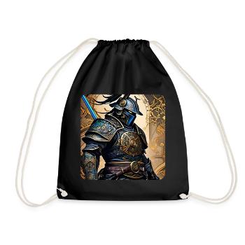 Fier Cyborg Samurai Warrior Japon Asie Ninja - Sac de sport léger - noir - Devant