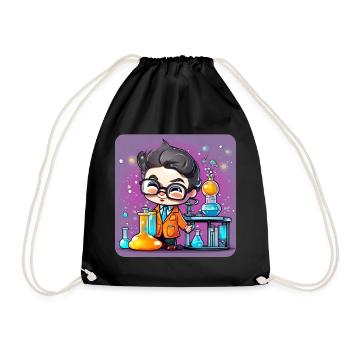 Mignon petit scientifique - Sac de sport léger - noir - Devant