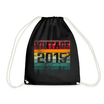 2015 Cadeau D'anniversaire Vintage 2015 Rétro - Sac de sport léger - noir - Devant