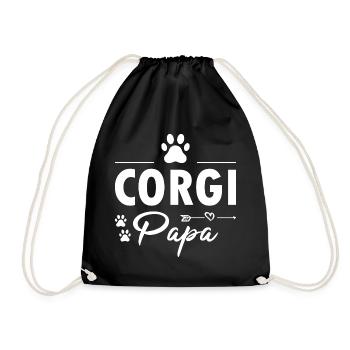 Chien Corgi Papa - Sac de sport léger - noir - Devant