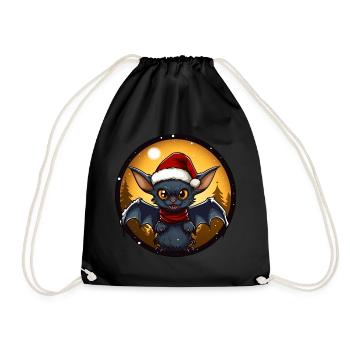 Noël chauve-souris - Sac de sport léger - noir - Devant