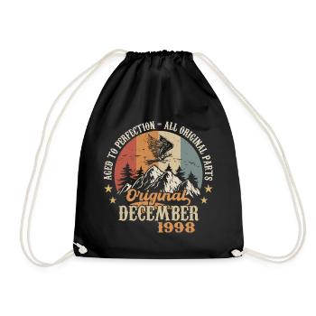 December 1998 Jubilee 1998 Legends December - Drawstring Bag - black - Front