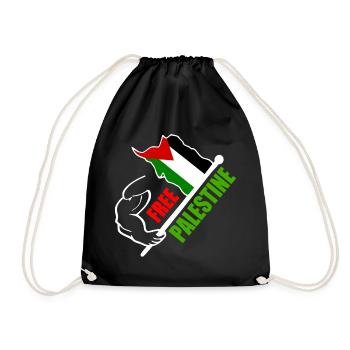 Free palestine - Turnbeutel - Schwarz - Vorne