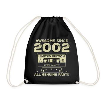 2002 Anniversaire Né En 2002 Millésime Rétro - Sac de sport léger - noir - Devant