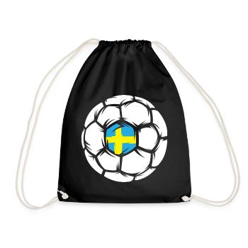 Handballer, Symbole, Handball, Suède, Logo, icône - Sac de sport léger - noir - Devant
