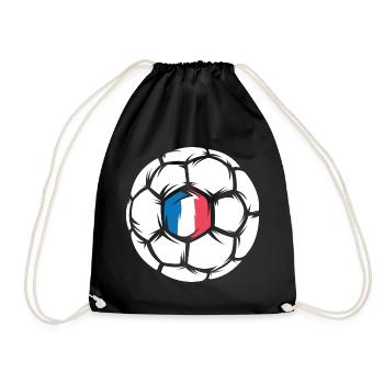 France European Handball Championships Team Team Ball Icon - Drawstring Bag - black - Front