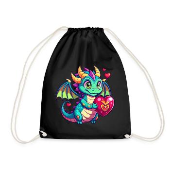 Colorful Dragon - Drawstring Bag - black - Front