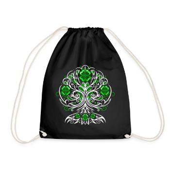Arbre de vie de la Saint-Patrick avec des trèfles - Sac de sport léger - noir - Devant