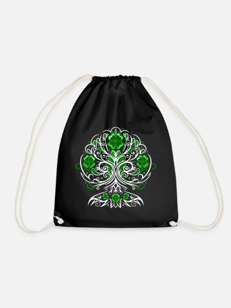 Arbre de vie de la Saint-Patrick avec des trèfles - Sac de sport léger - noir