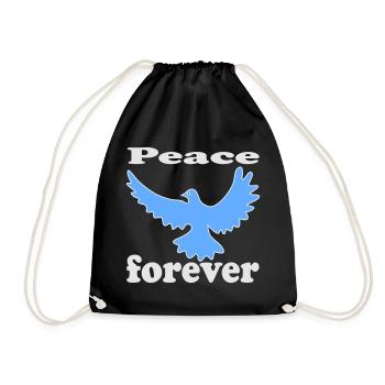Oiseau de la Colombe de la Paix - Sac de sport léger - noir - Devant