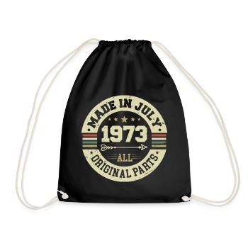 Juillet 1973 Cadeau d'anniversaire 1973 que j'ai fait en juillet - Sac de sport léger - noir - Devant