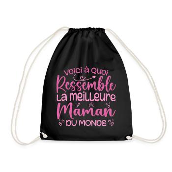 Cadeau Meilleure Maman du Monde Cadeau Super Maman - Sac de sport léger - noir - Devant