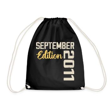 September 2011 - 13th Anniversary September 2011 - Drawstring Bag - black - Front
